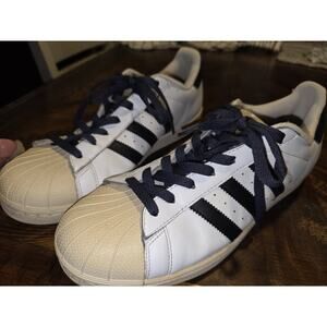 Adidas Men's White Leather Clamshell Shoes Sz 11 PWI 001001 White & Off White